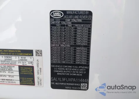 2023 Land Rover Range Rover Sport Se Dynamic z USA, uszkodzony, nr VIN SAL1L9FUXPA114448